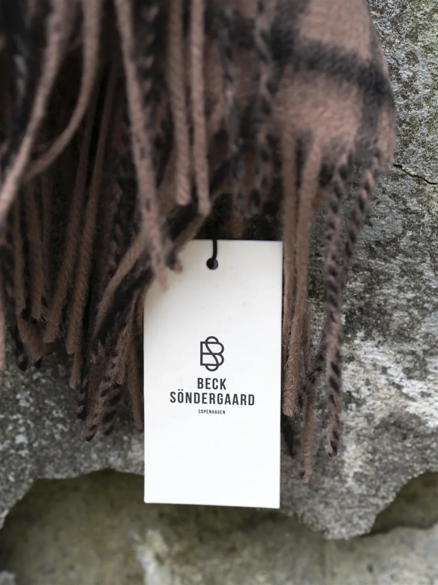Check Crystal Scarf Brun - Image 3