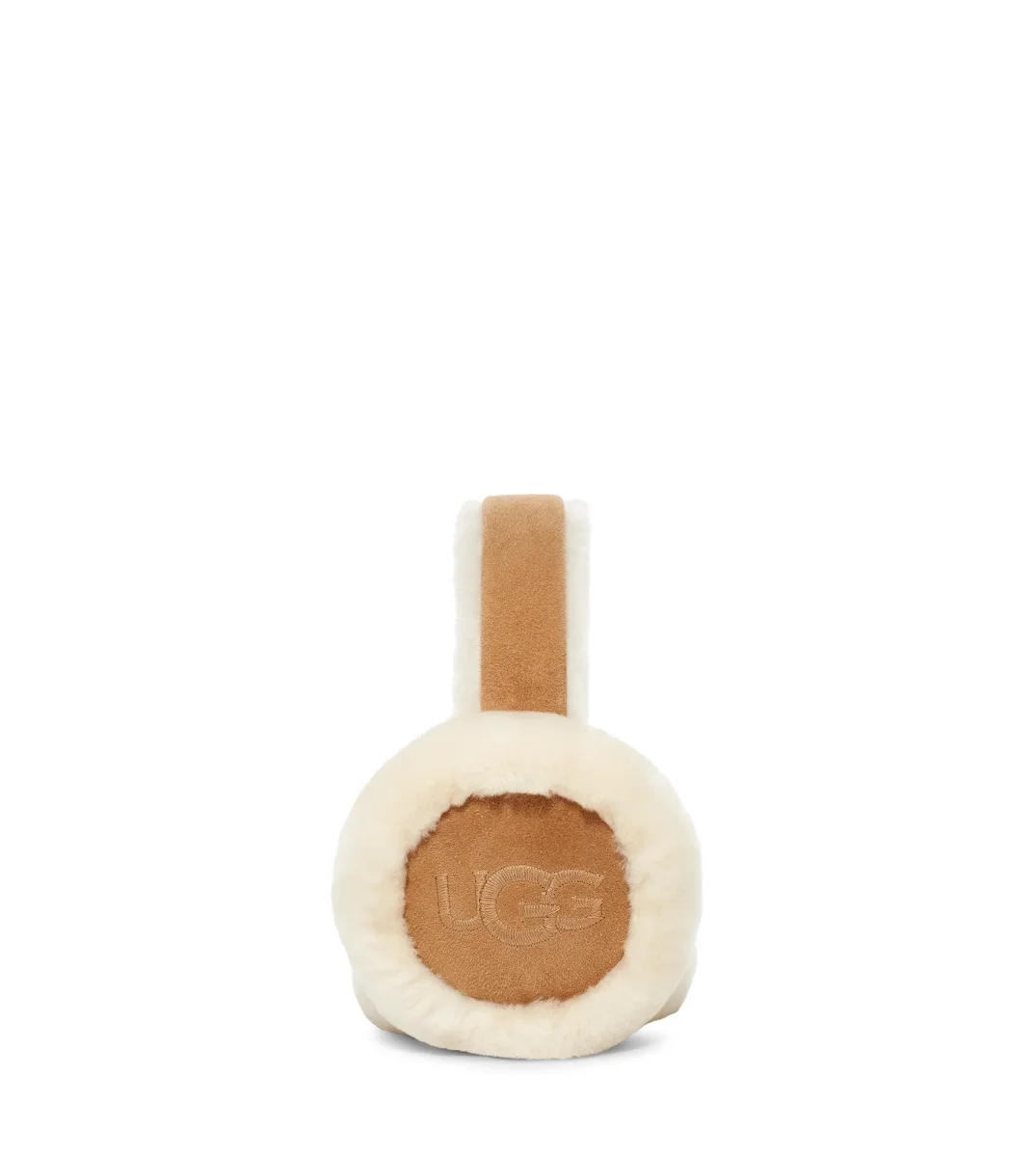 W Sheepskin Embroidery Earmuff Chestnut - Image 7