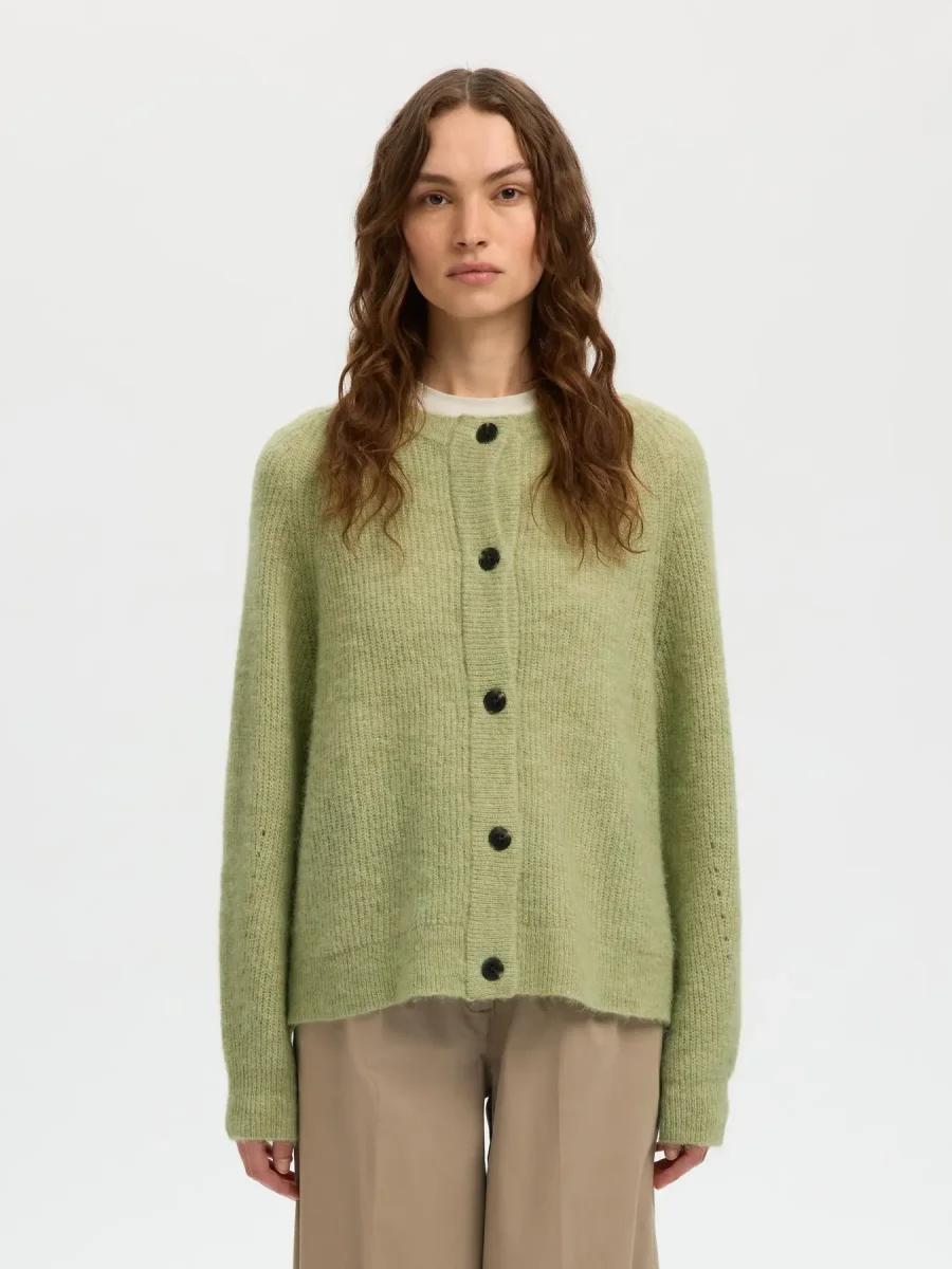 Lulu LS Knit Short Cardigan Mint - Image 4