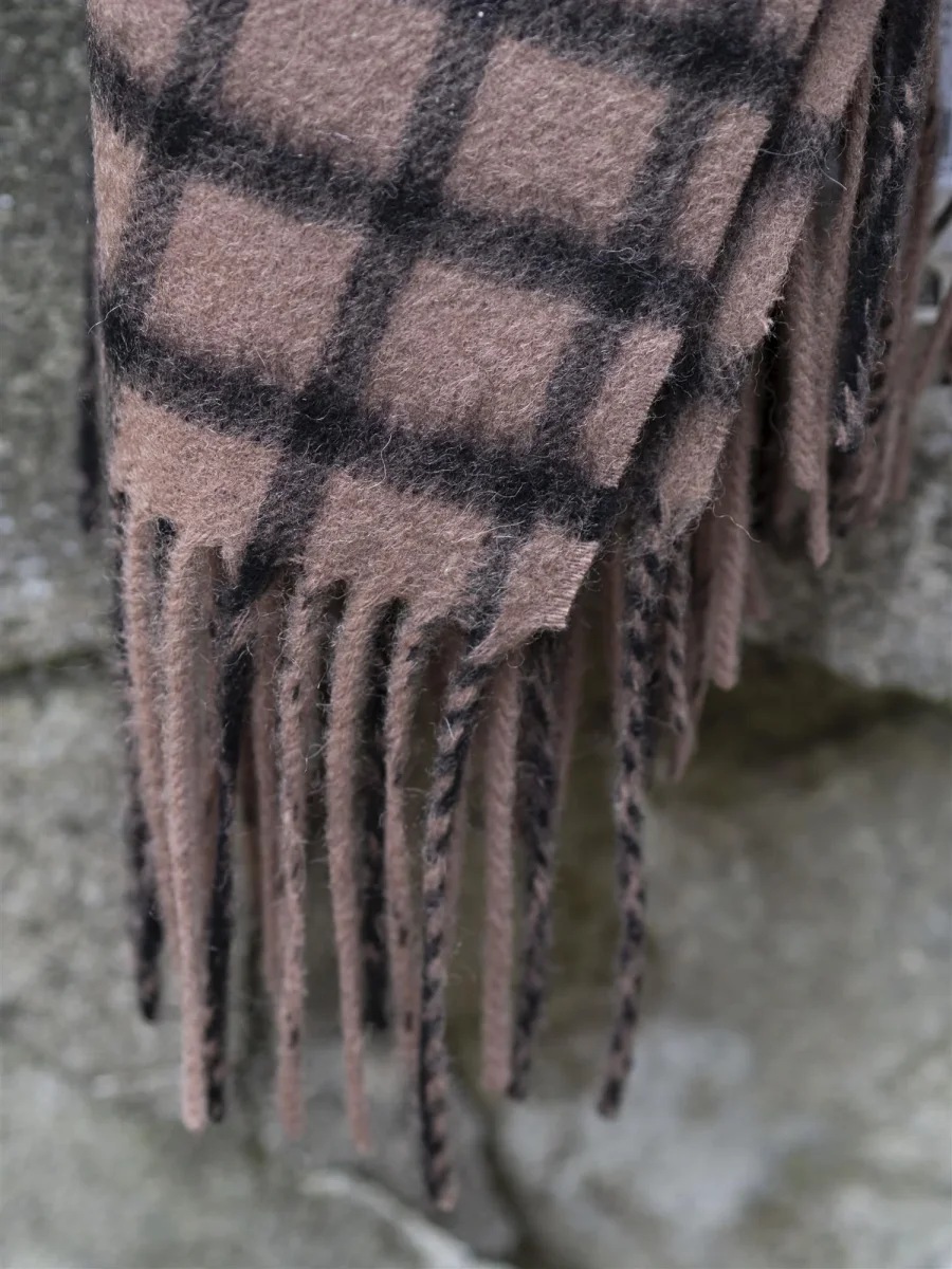 Check Crystal Scarf Brun - Image 5