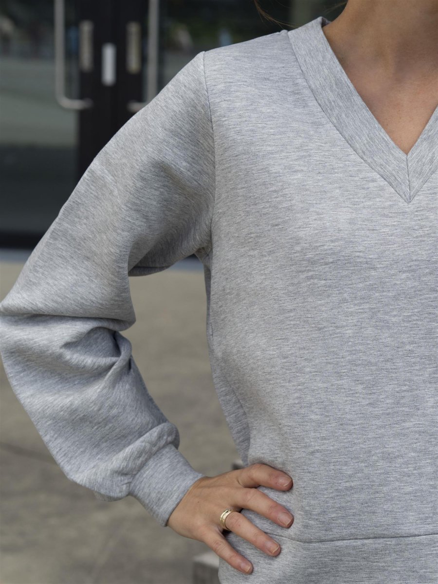Jamila LS Sweat Lys Grå Melert - Image 8