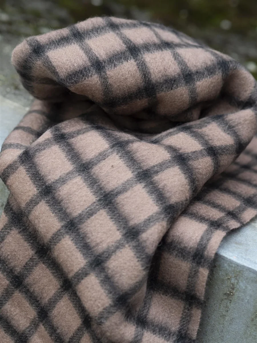 Check Crystal Scarf Brun - Image 4