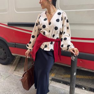 Ea Shirt Black Dot, bluse fra Sissel Edelbo