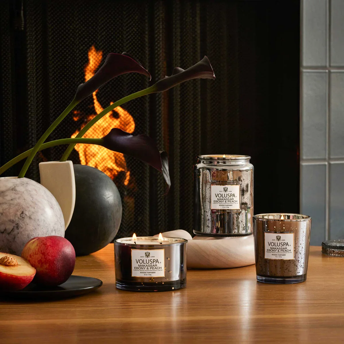 Large Jar Candle Makassar Ebony & Peach - Image 4