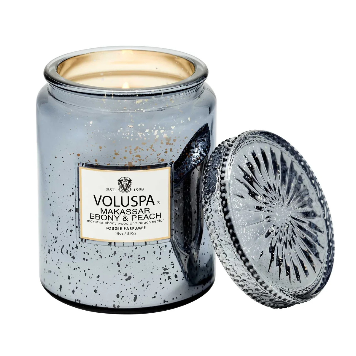 Large Jar Candle Makassar Ebony & Peach - Image 3