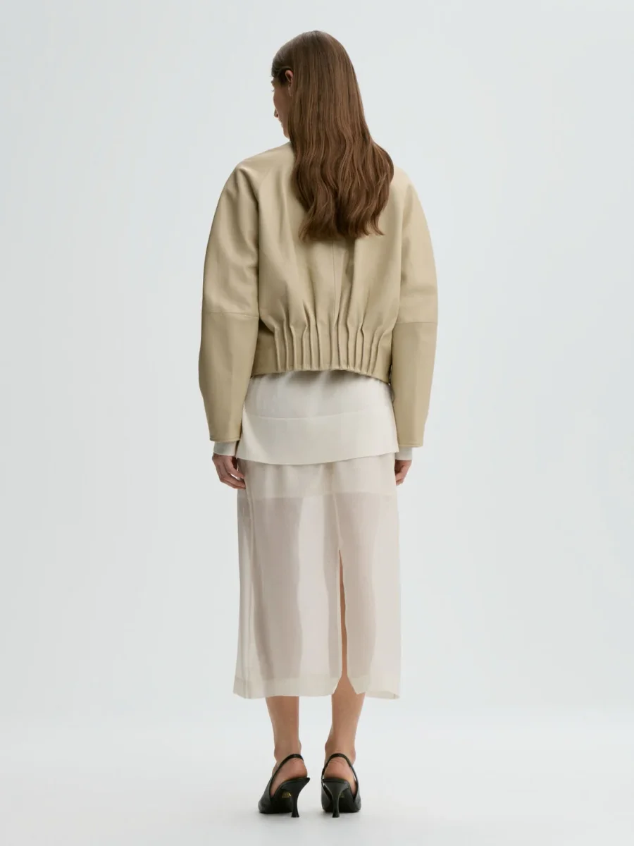 SUZANNE Skinnjakke Beige - Image 4