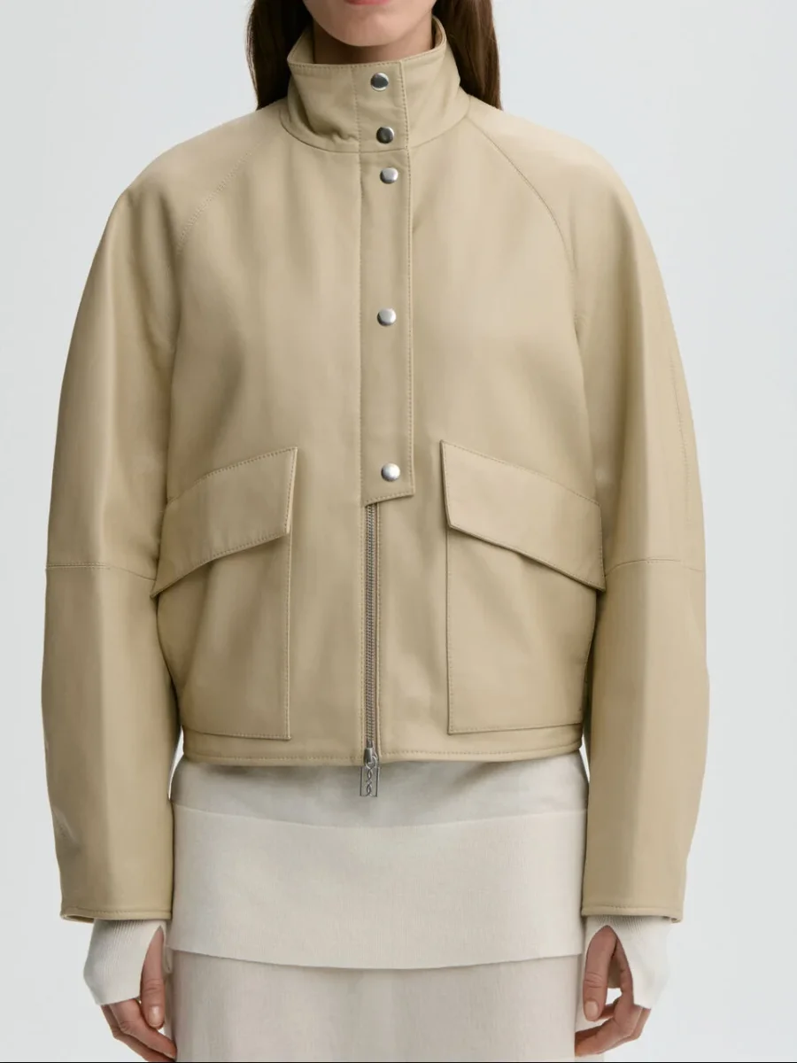 SUZANNE Skinnjakke Beige - Image 5