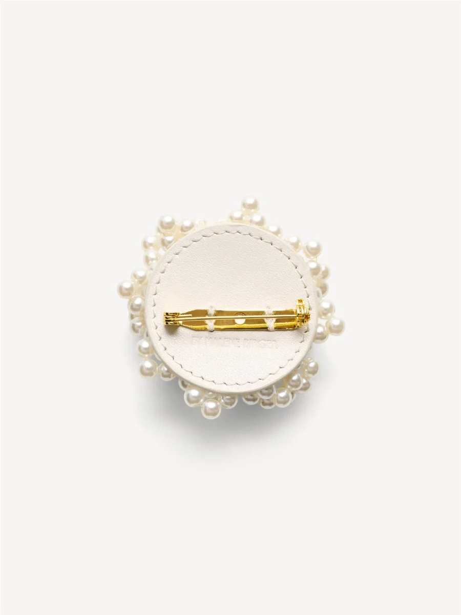 HELEA Brosje med perler Hvit - Image 4