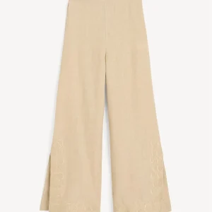 MICHELLE Bukse i 100% Lin Beige