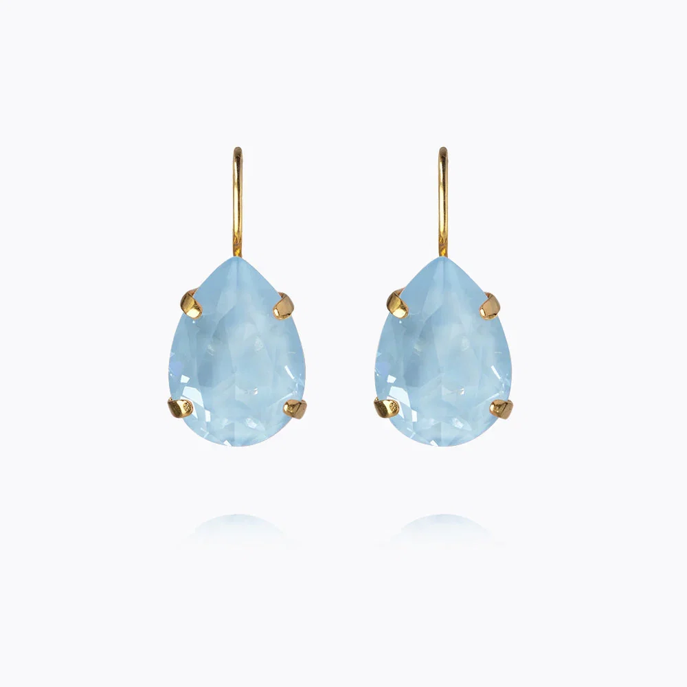 Mini drop clasp earrings Lysblå